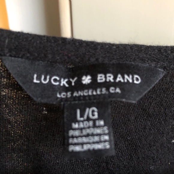 Lucky Brand Faux Wrap Sweater with polka dots - Picture 2 of 7